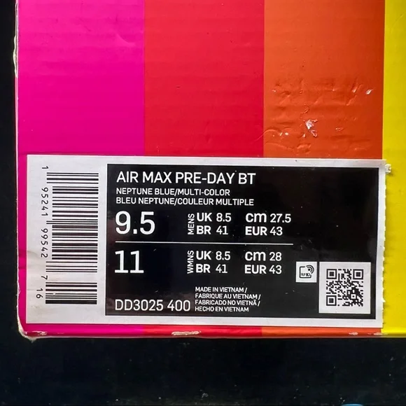 Nike Air Max Pre Day 'Be True' Neptune Blue Multicolor Men Size 9.5 [DD3025-400] - Picture 10 of 10